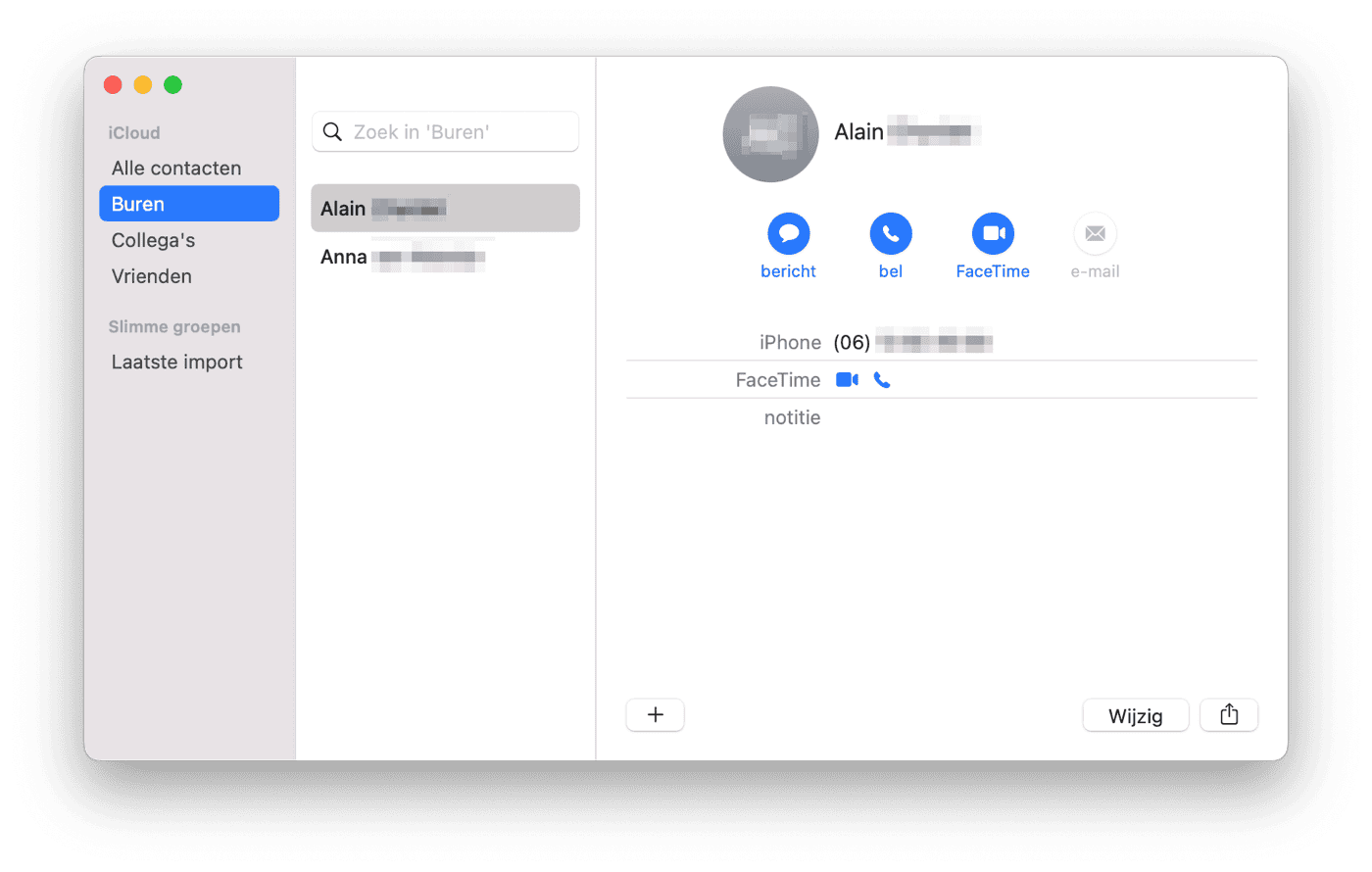 Contacten-app voor groepen op de Mac