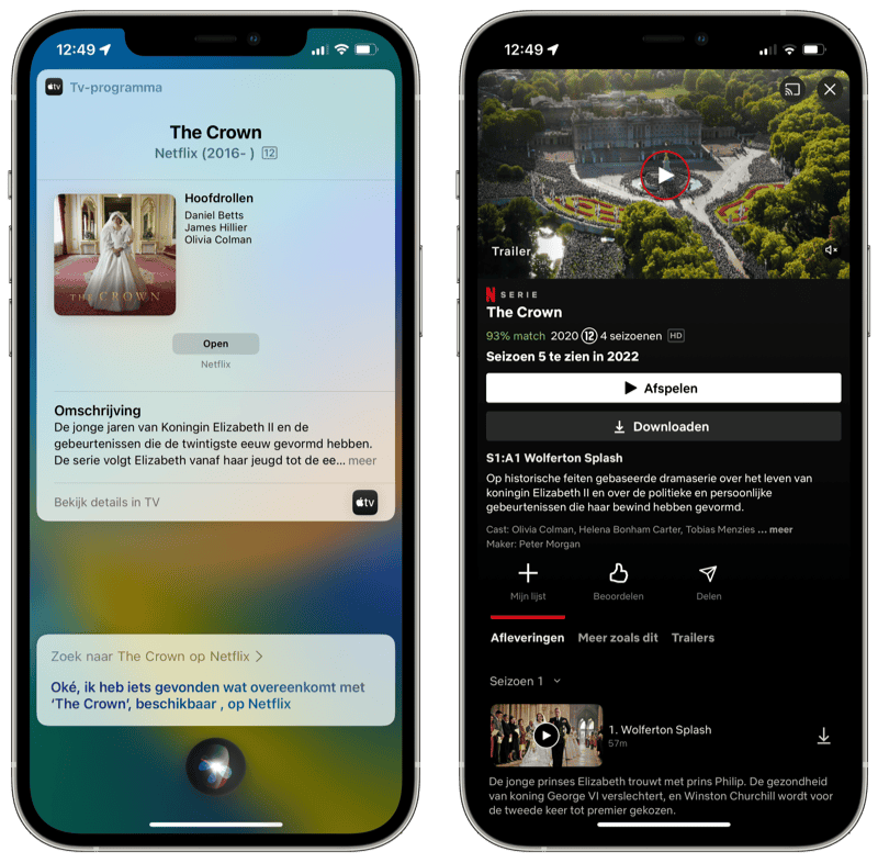 Netflix starten via Siri op je iPhone