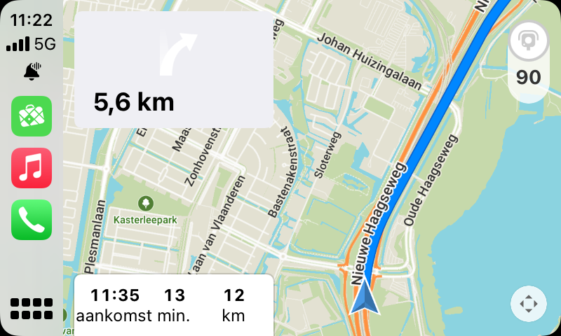 Maps.me in CarPlay tijdens navigatie in iOS 15