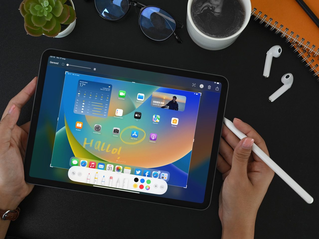 Screenshots maken en bewerken met Apple Pencil