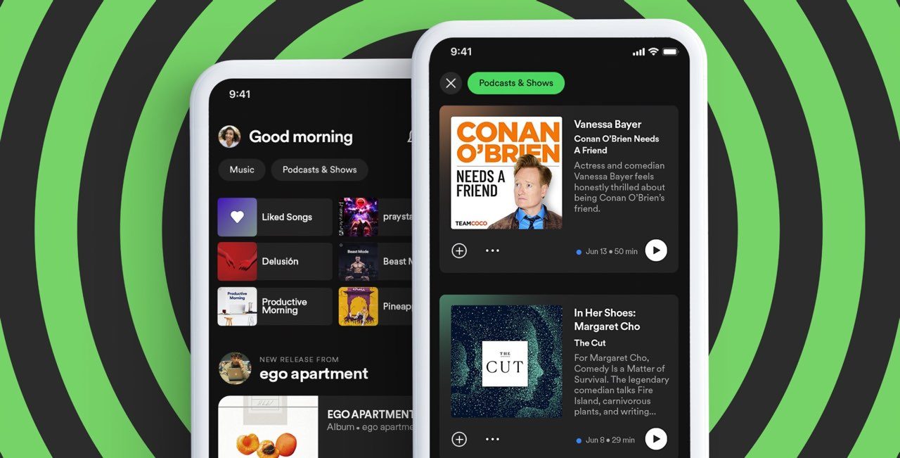 Spotify redesign: muziek en podcasts