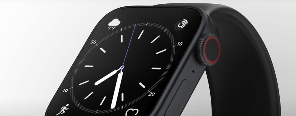 Apple Watch Series 8 platte zijkant