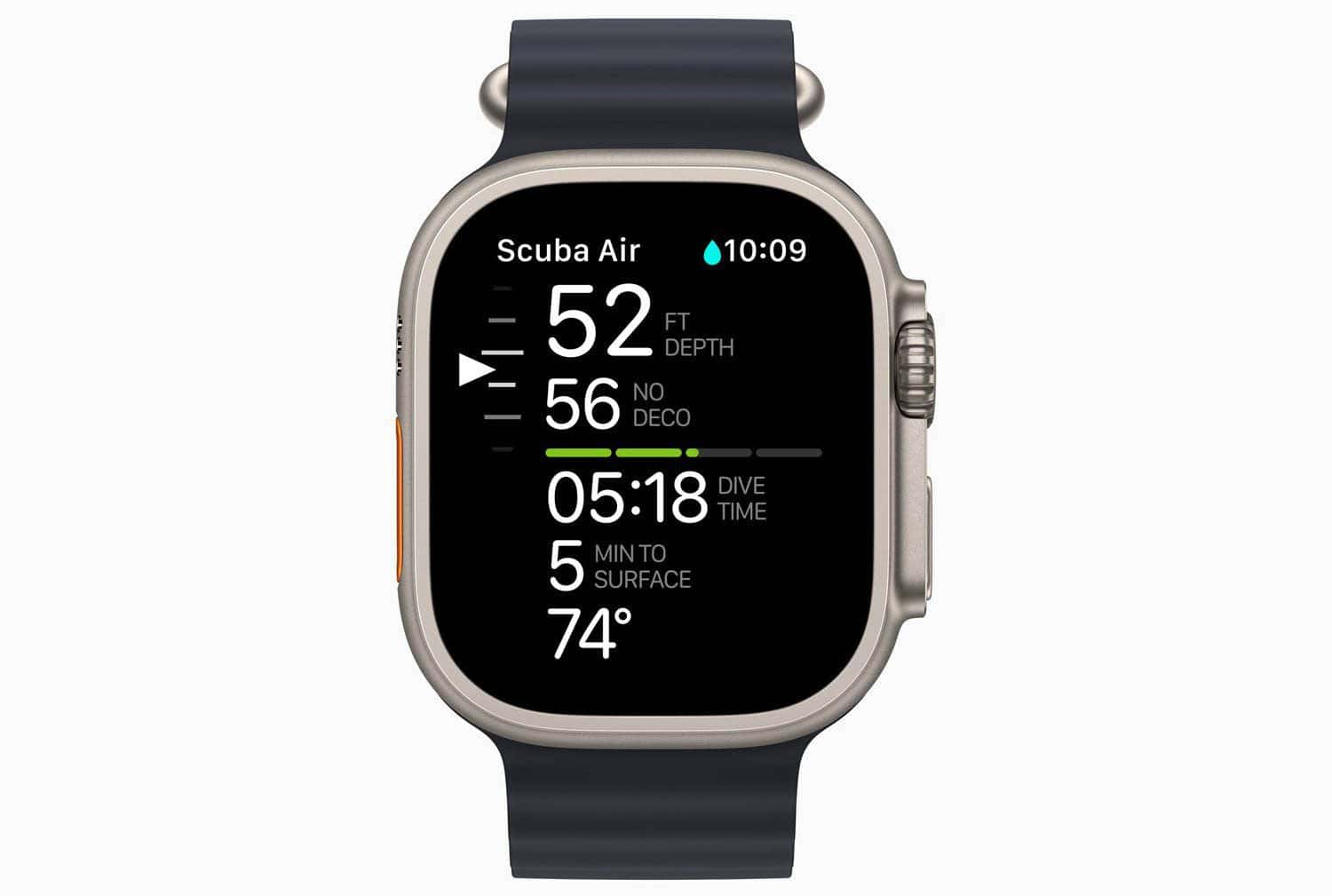 Oceanic Plus app op Apple Watch Ultra