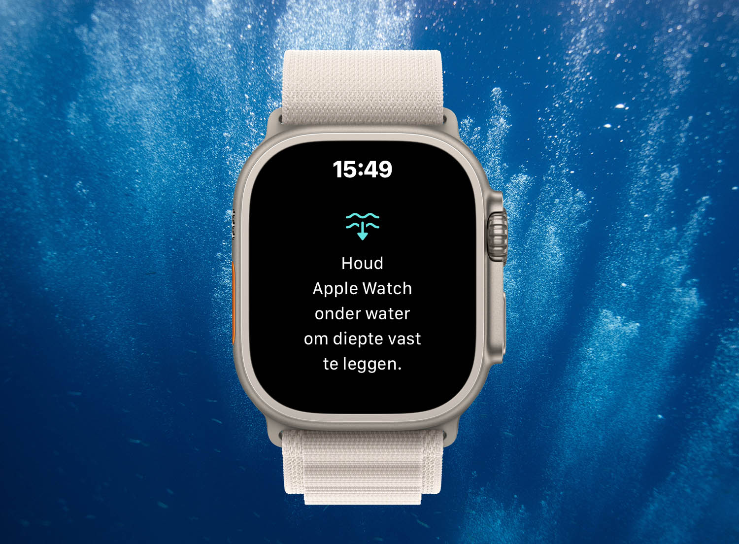 Diepte-app op de Apple Watch Ultra