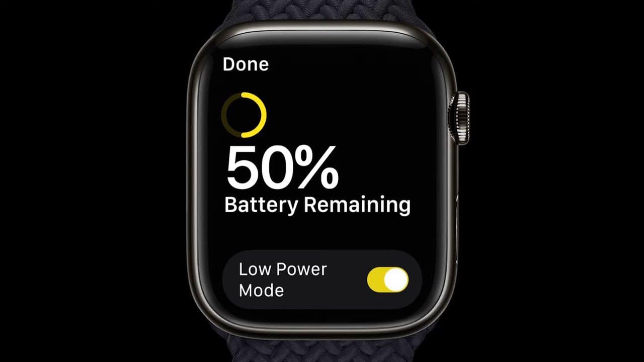 Energiebesparende modus Apple Watch