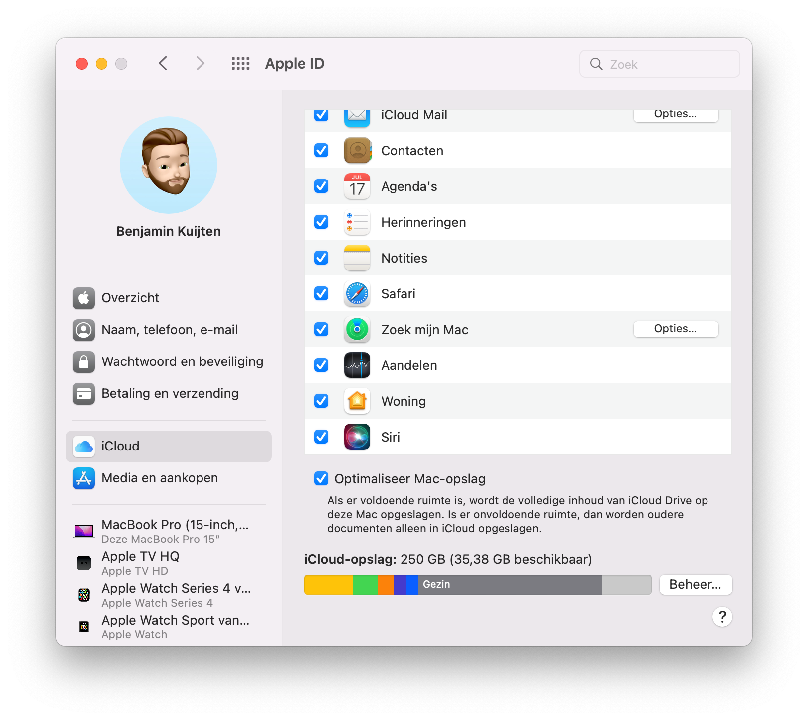 Mac System Preferences with iCloud settings in macOS Monterey