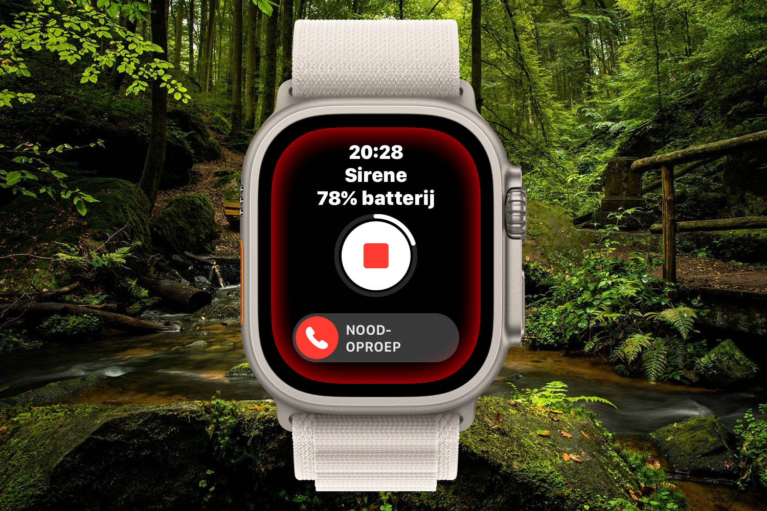 Sirene op Apple Watch Ultra