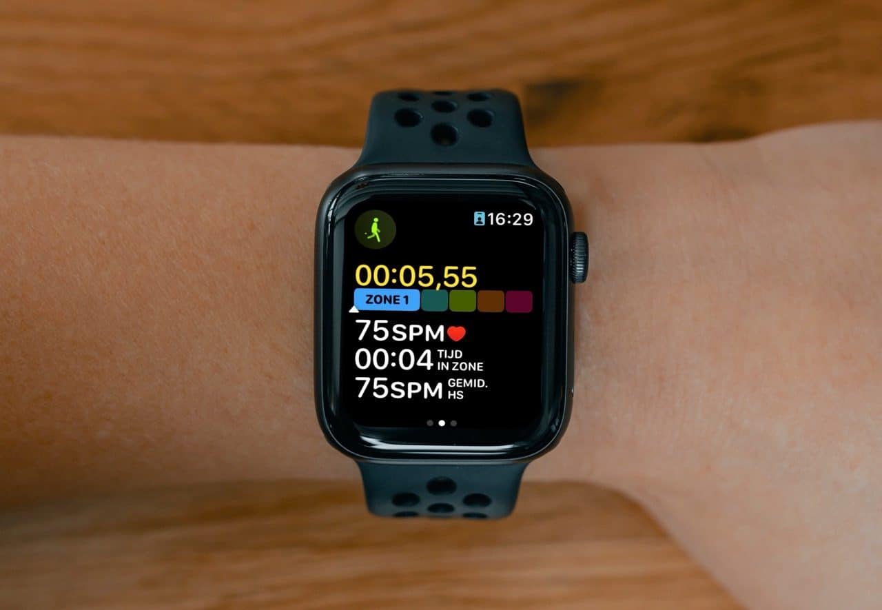 Hartslagzone op Apple Watch tijdens workout