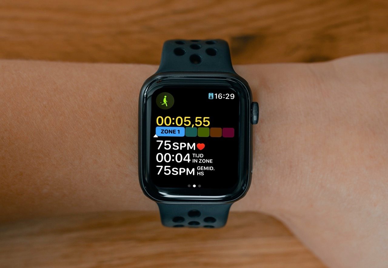 Hartslagzone op Apple Watch tijdens workout