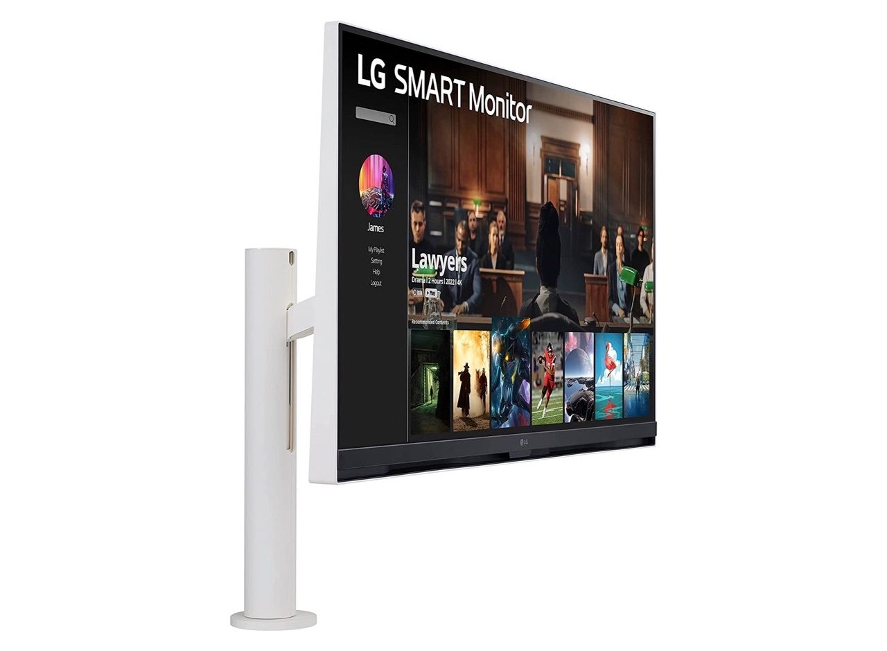 LG Smart Monitor scherm vanaf de zijkant