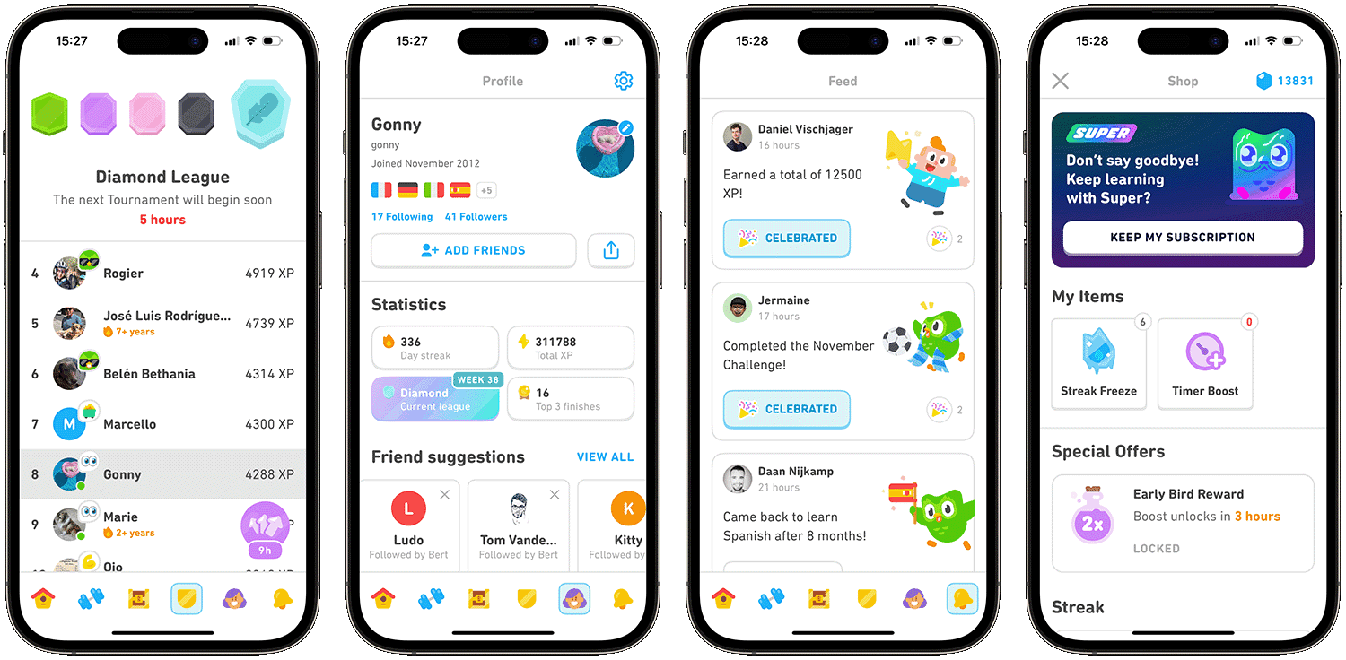 Duolingo review: als Super-abonnee heb je meer functies.