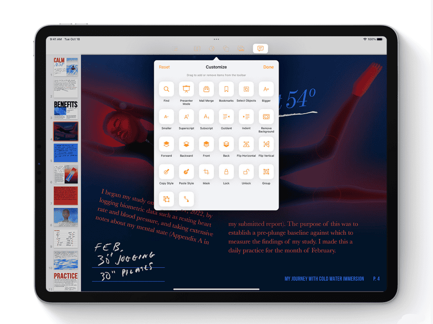 iPad knoppenbalk aanpassen in iPadOS 16