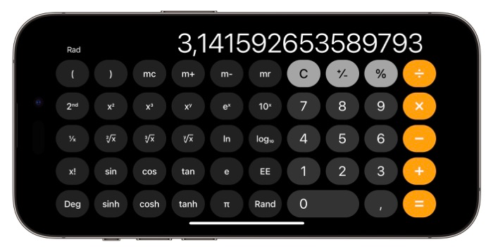 Wetenschappelijke rekenmachine iPhone