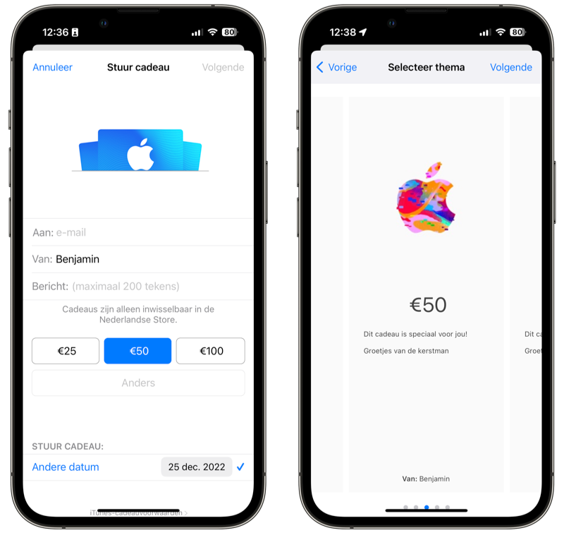 Apple-tegoed cadeau geven met giftcard digitaal: zo werkt het