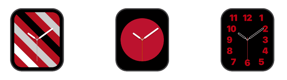 Apple Watch wijzerplaten in (PRODUCT)RED