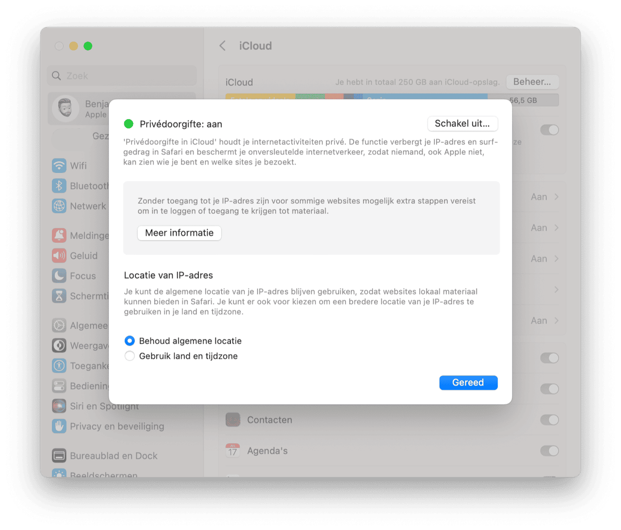 iCloud Private Relay op de Mac in macOS Ventura
