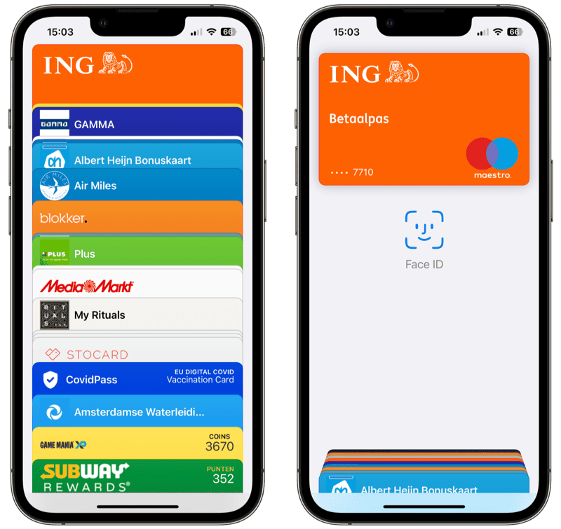 Tips voor Wallet app van Apple: kaarten bekijken