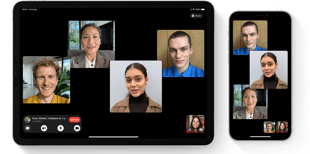 FaceTime groepsgesprek