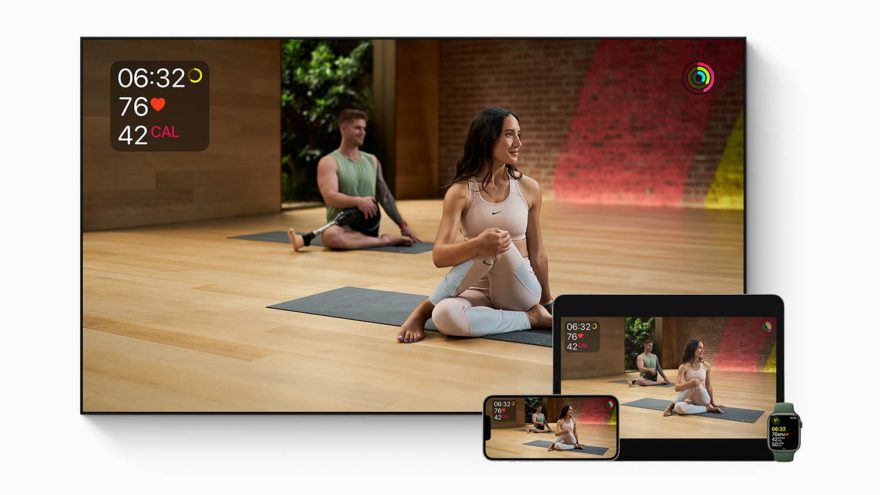 Apple Fitness+ yoga op diverse devices