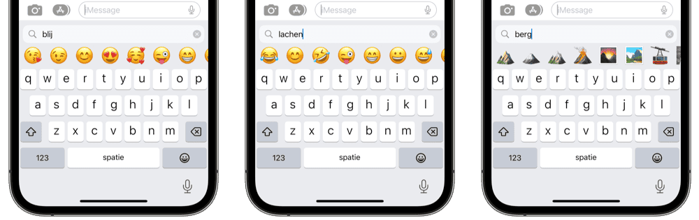 Emoji zoeken op iPhone in iOS 16