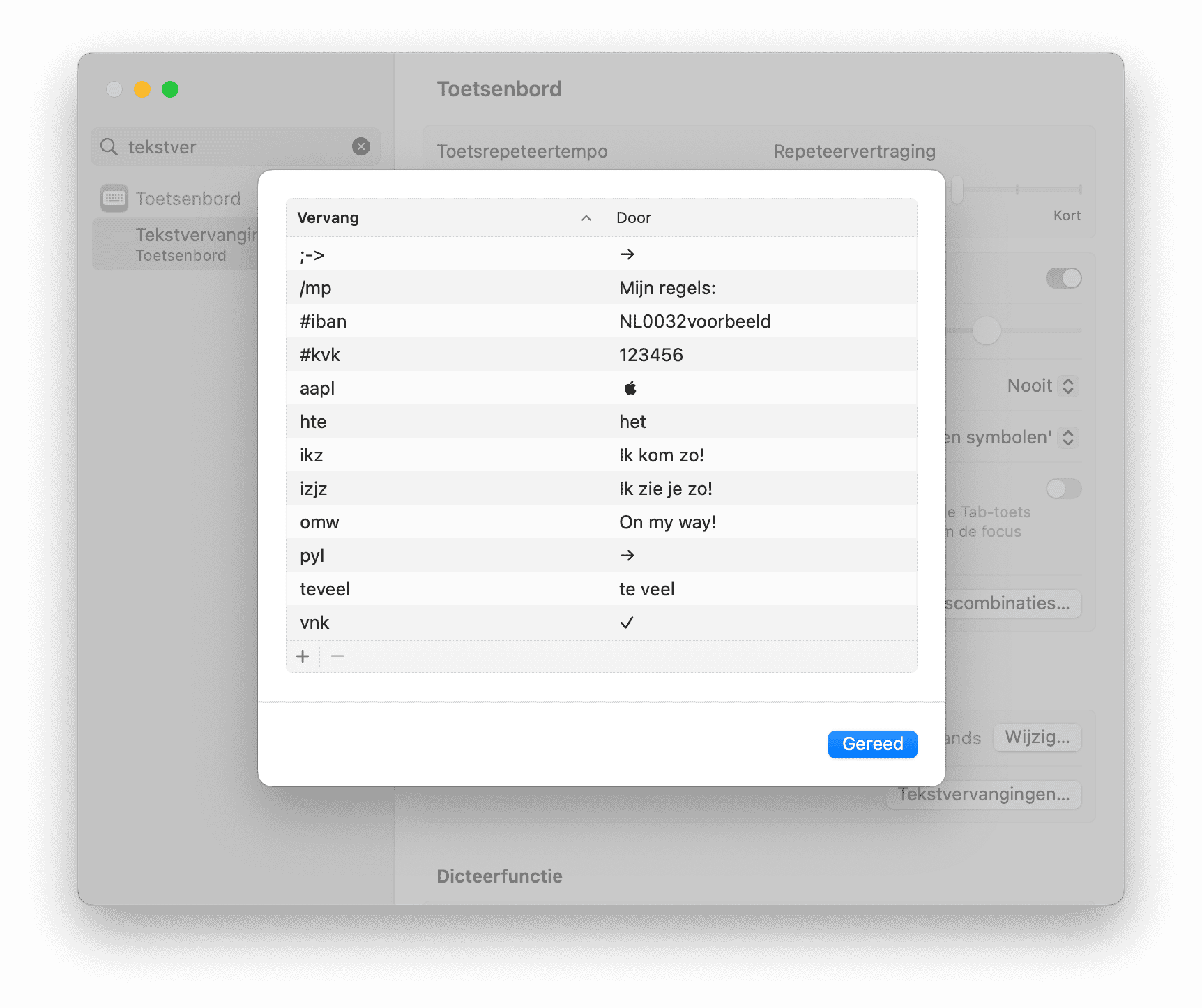 Tekstvervanging macOS