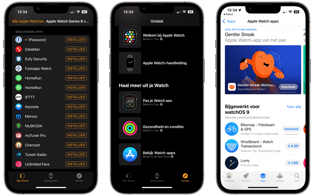 Apple Watch apps installeren via de iPhone
