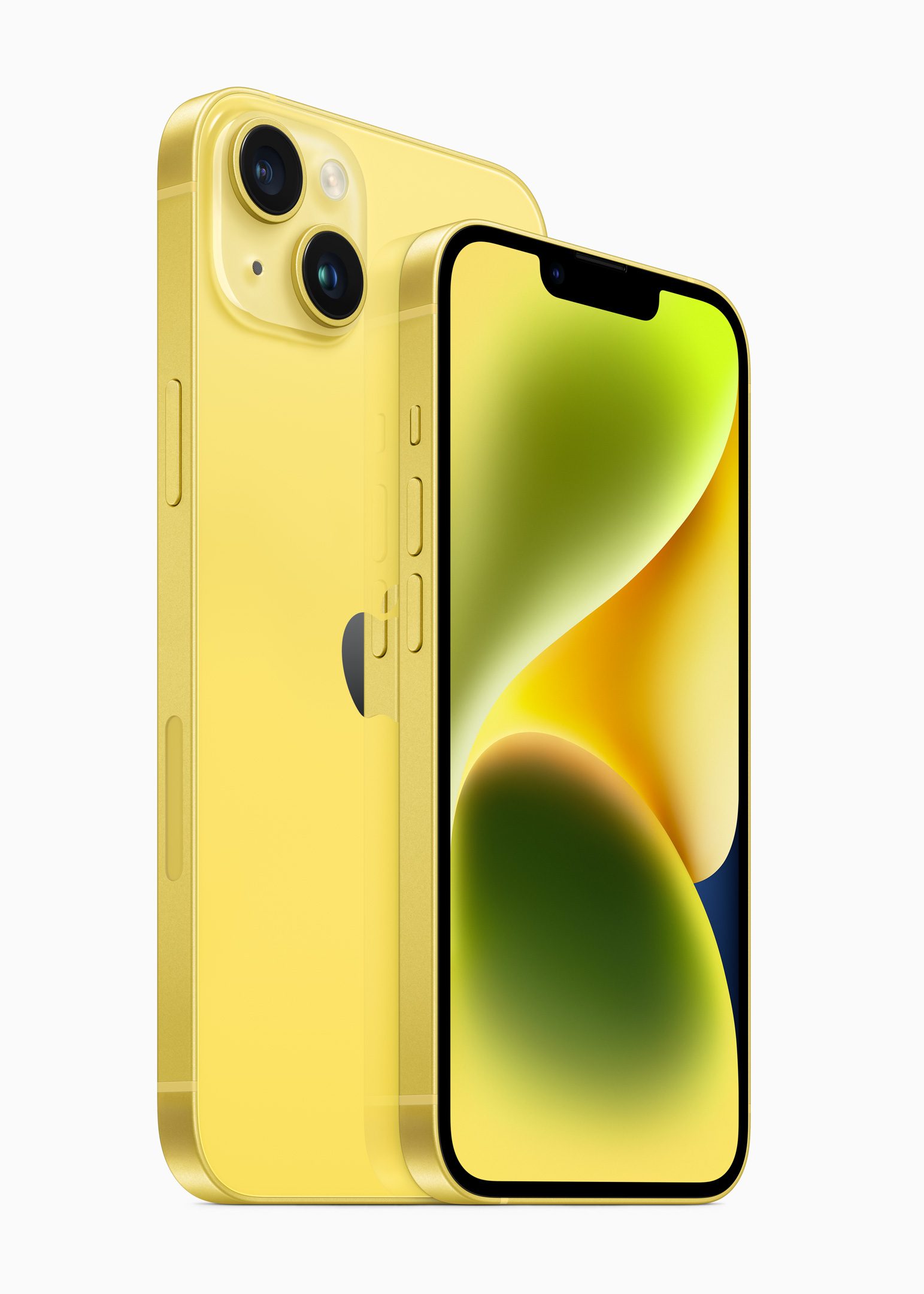 iPhone 14 en iPhone 14 Plus in geel