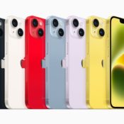 iPhone 14 en iPhone 14 Plus kleuren line-up voorjaar 2023 met geel