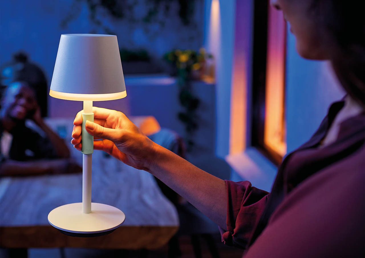 Philips Hue Go tafellamp in wit