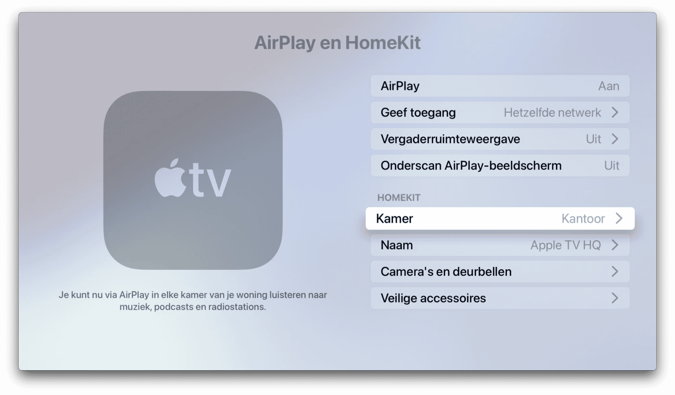 Apple TV als woninghub voor HomeKit instellen