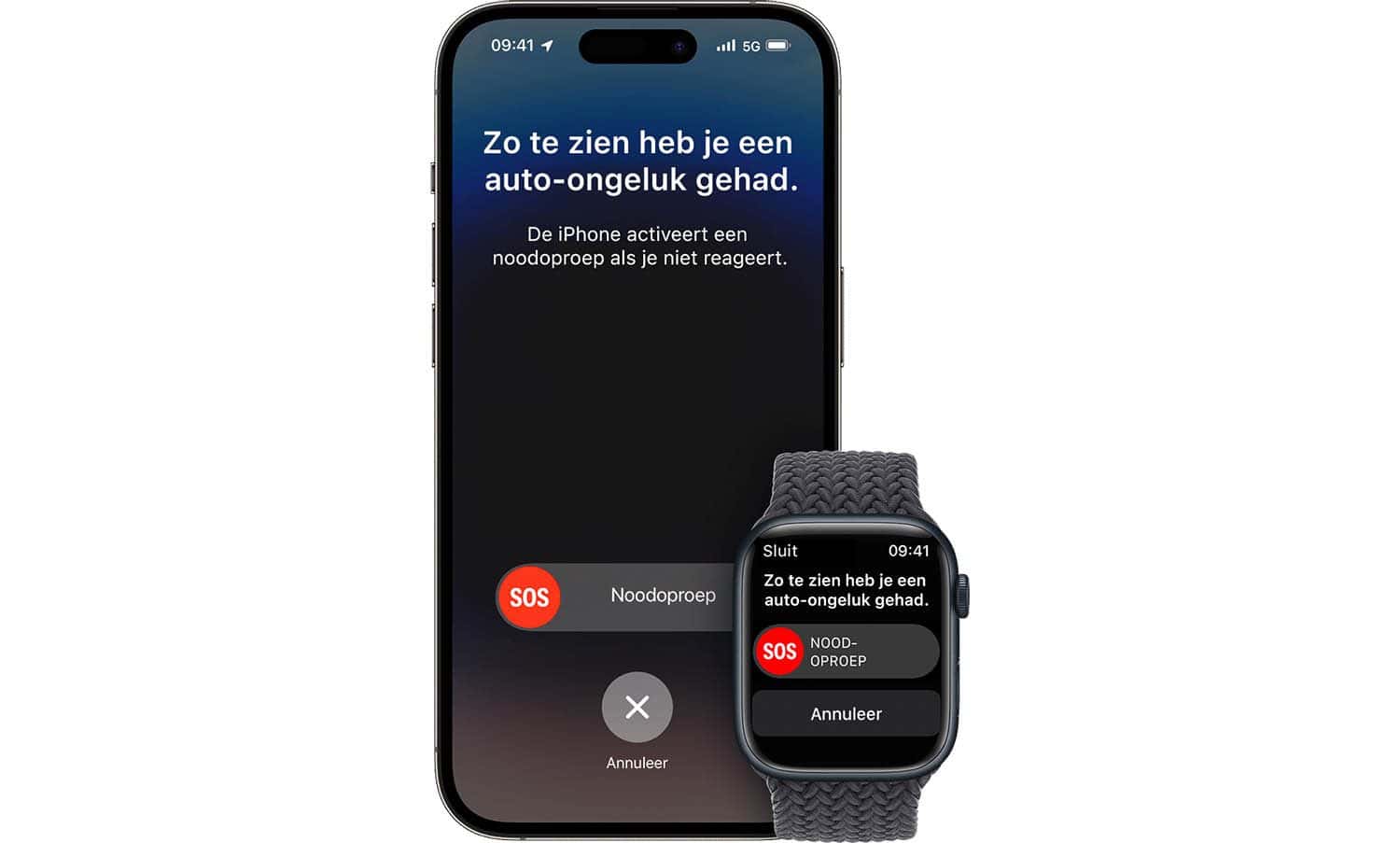 iOS 16 ongelukdetectie Nederlands