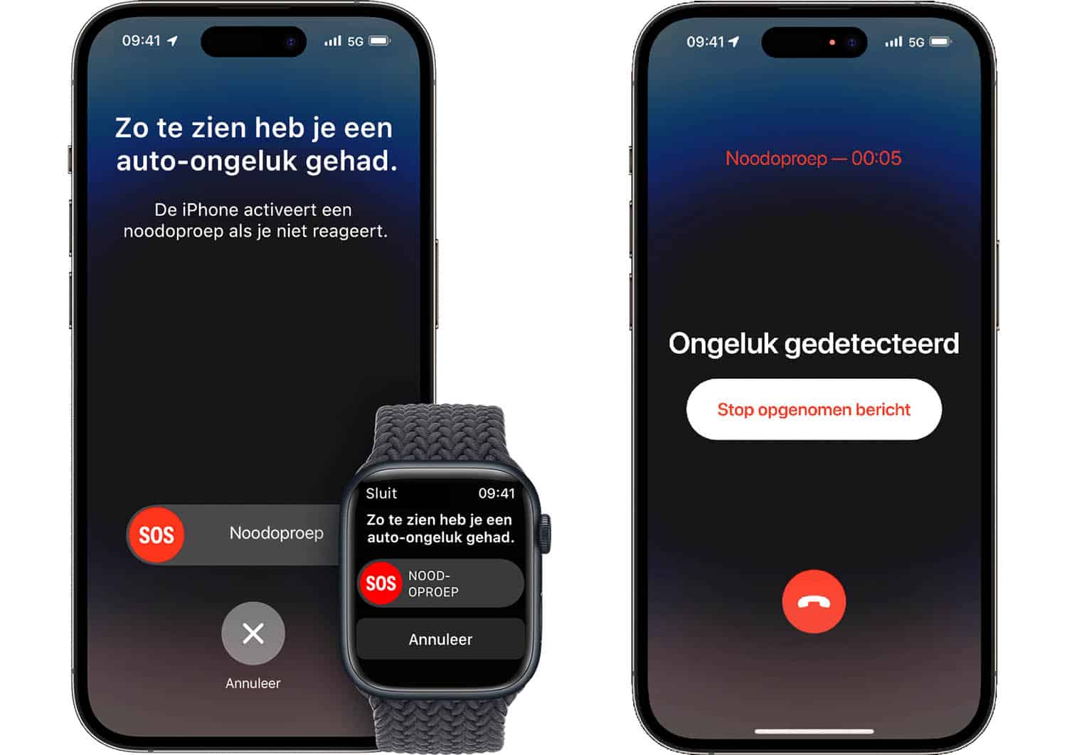 Ongelukdetectie iPhone en Apple Watch Nederlands