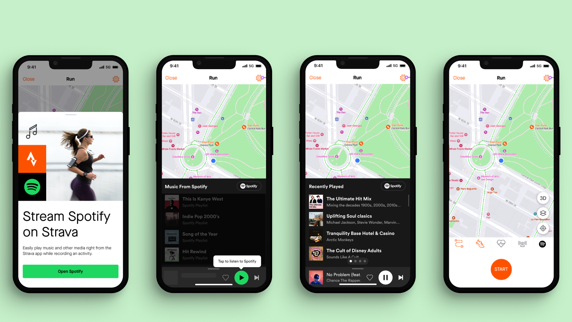 Spotify koppeling met Strava