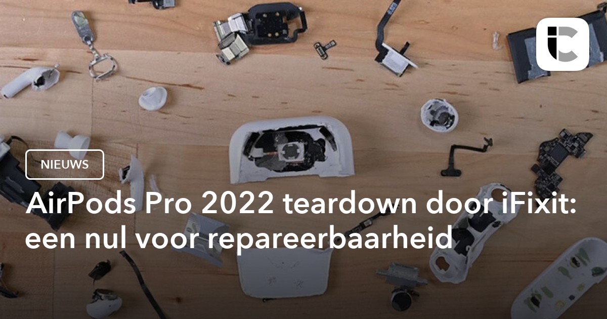 AirPods Pro 2022 в разобранном виде: ремонту не подлежит