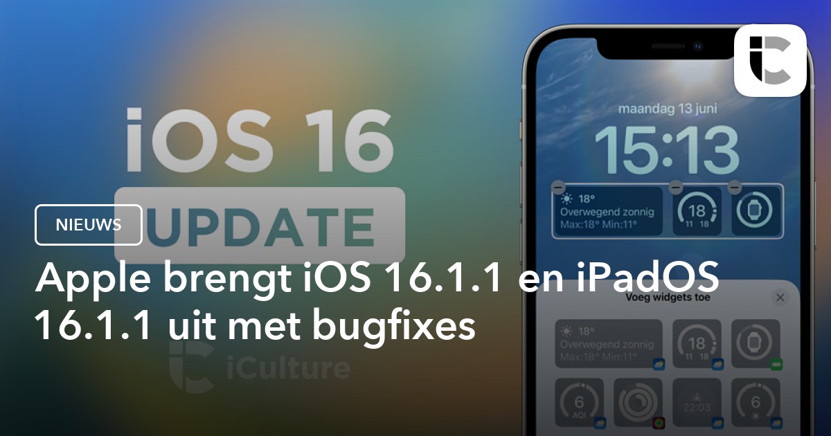 iOS 16.1.1 met bugfixes voor iPhone: opgelost
