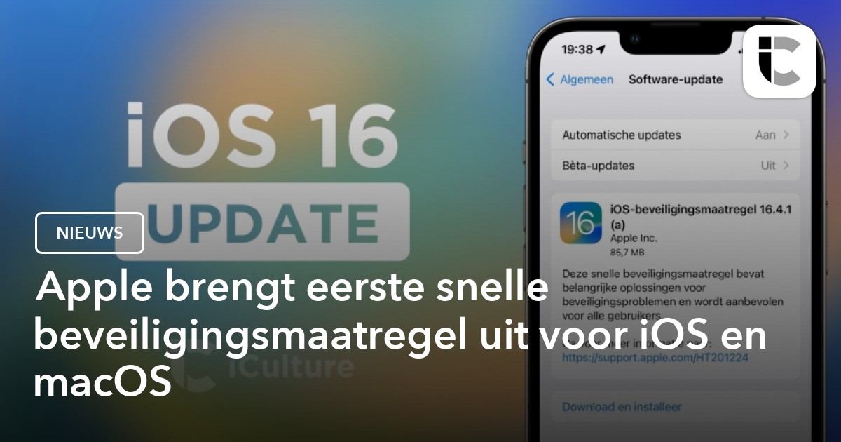 Aggiornamento di sicurezza Apple con iOS 16.4.1 (a) e macOS 13.3.1 (a)