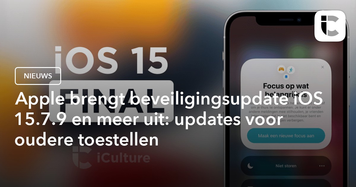 iOS 15.7.9 met betere beveiliging