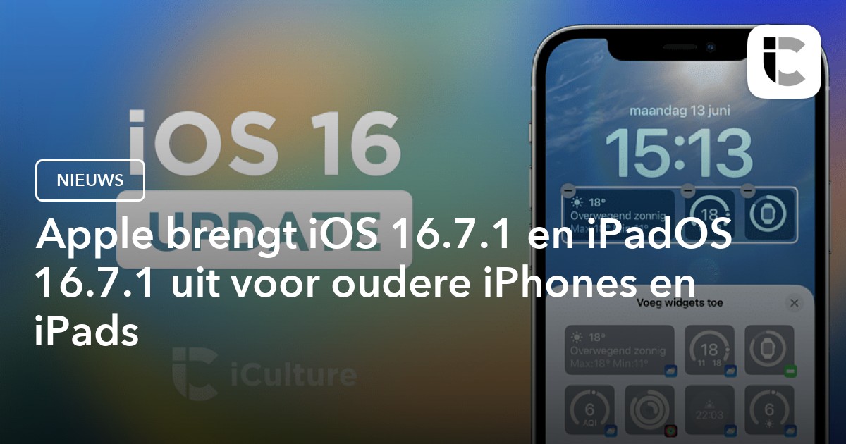 iOS 16.7.1 is beschikbaar met belangrijke beveiligingsoplossingen